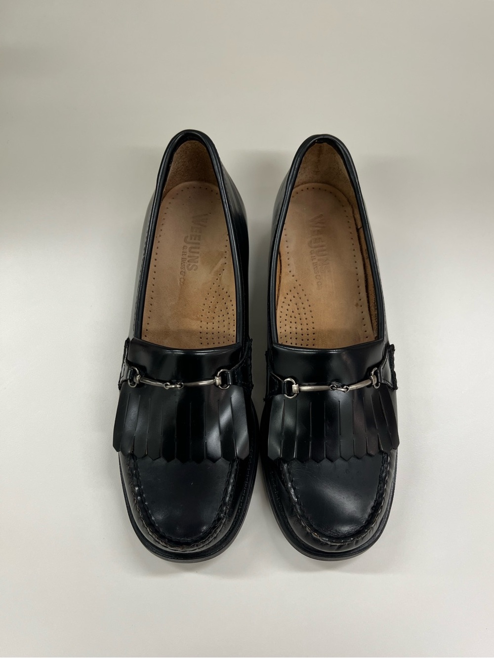 G.H. Bass Weejuns Kiltie Horsebit Penny Loafers Womens Size 7 Black Leather